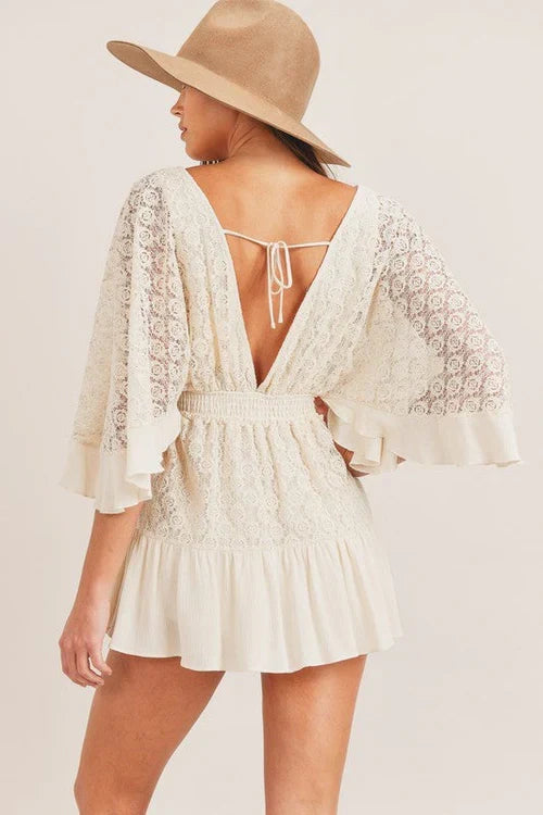 Mia Lace Crochet Romper