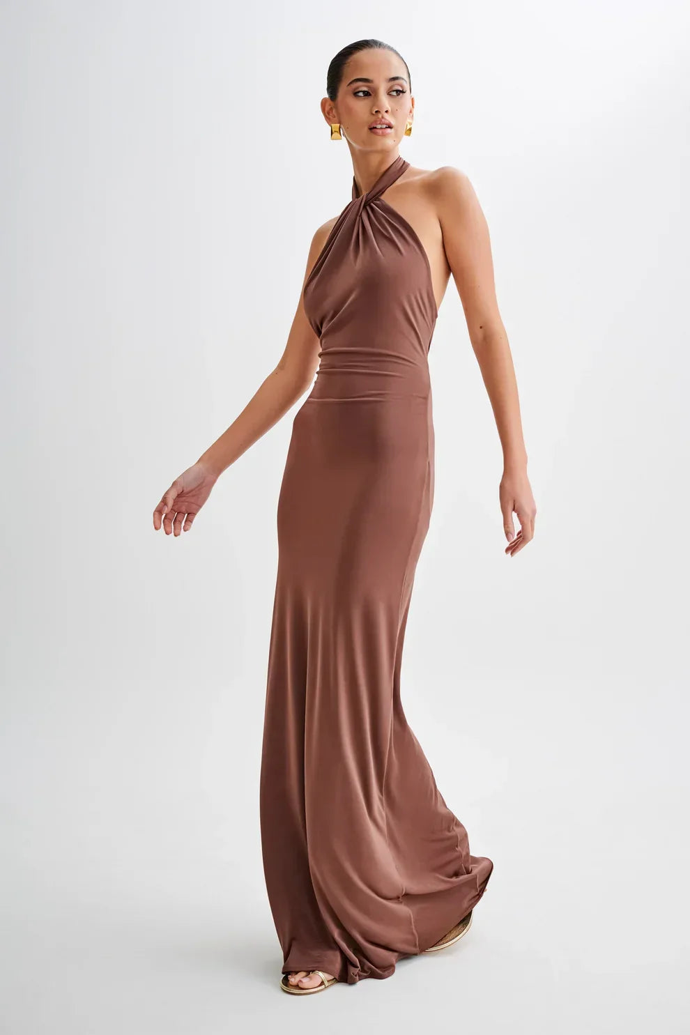 Seta Halter Maxi Dress