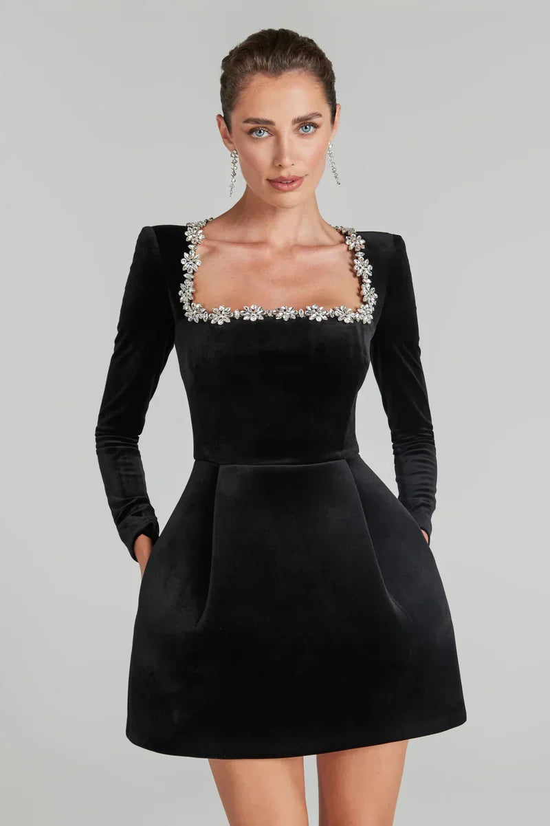 The Elodie Velvet Dress