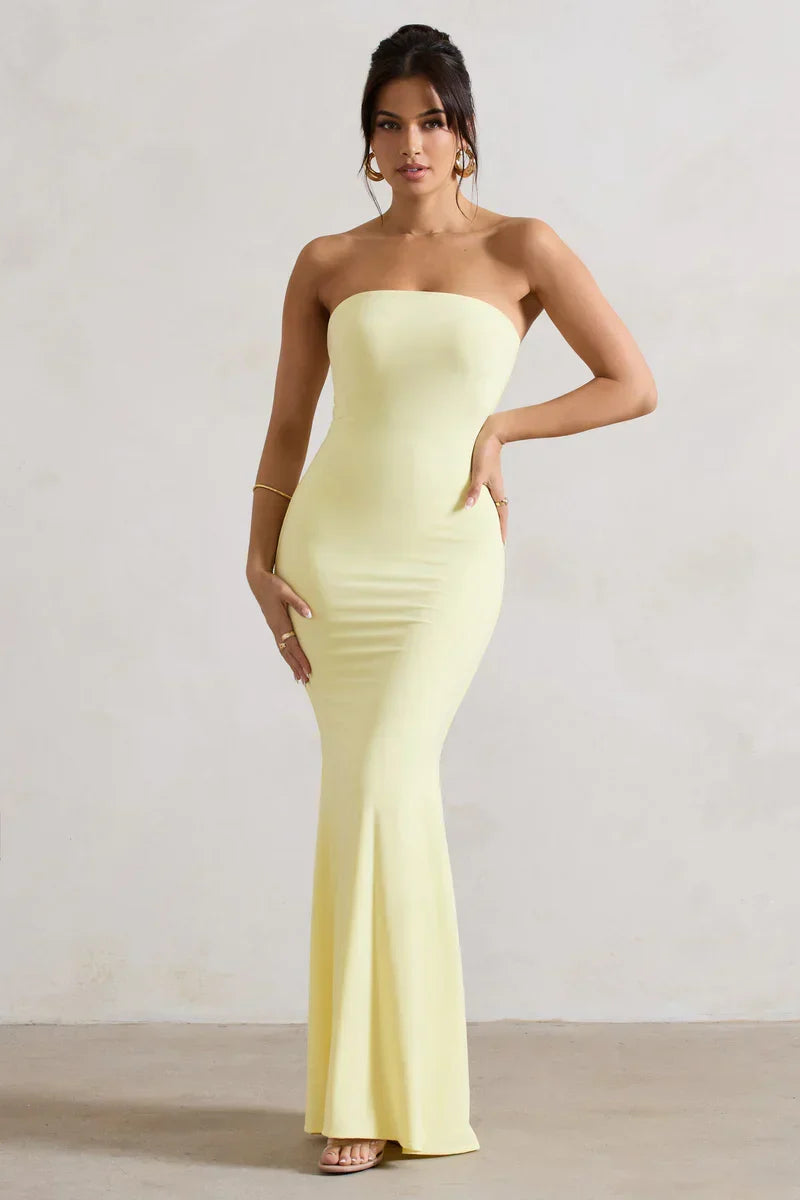 Lemon Luxe Bandeau Dress