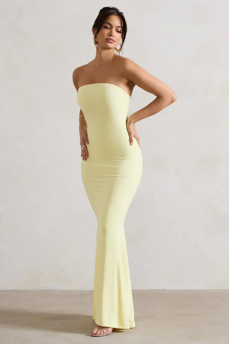 Lemon Luxe Bandeau Dress