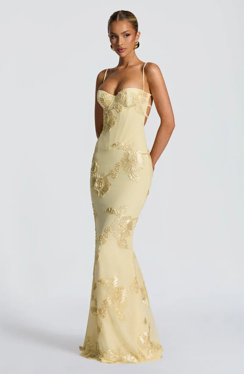 Velour maxi dress