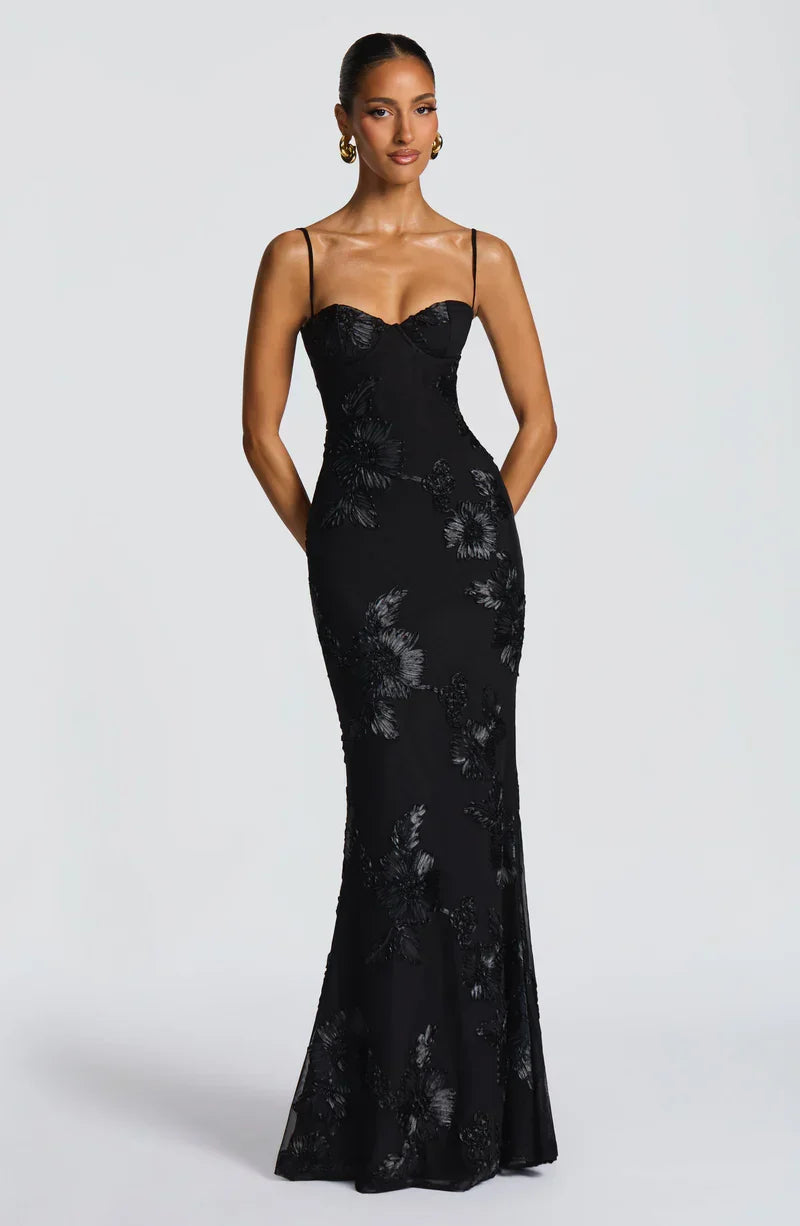 Velour maxi dress