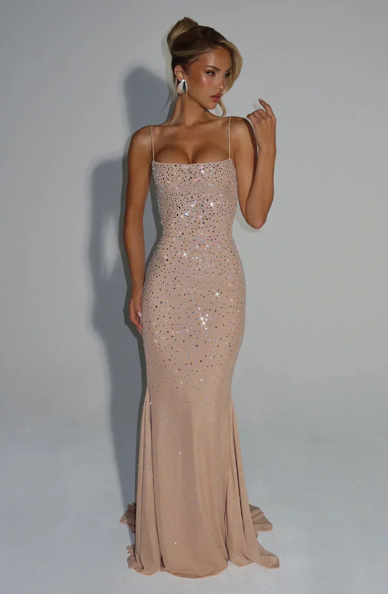 Serena Crystal Maxi Dress