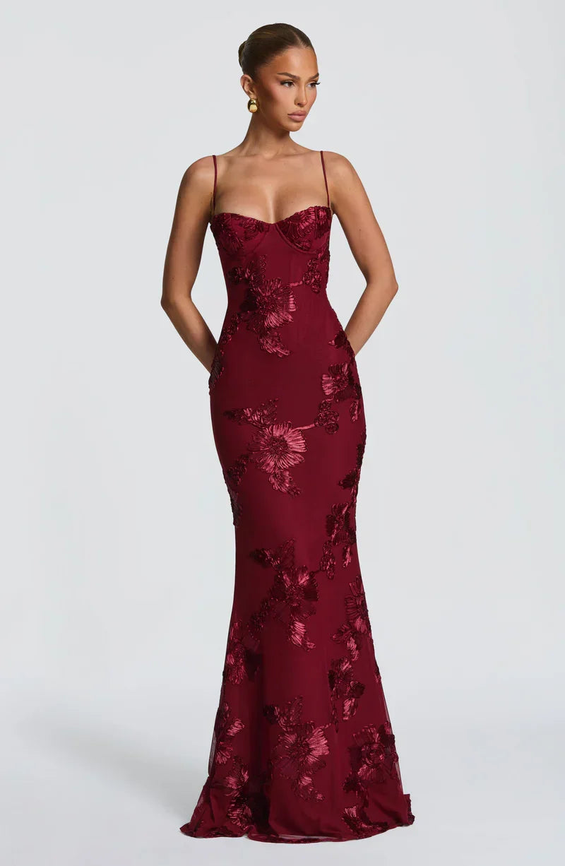 Velour maxi dress